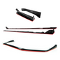 JDMuscle OEM / STI Style Aero Kit Gloss Black with Red Accent for 15-17 WRX/STI image 0