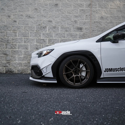 JDMuscle [22-25 WRX] Canards V2 - Paint Matched / Gloss Black / ABS