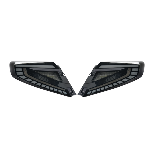 JDMuscle [22-25 WRX] LED Tail Lights Version ARK Smoked/White Bar image 0