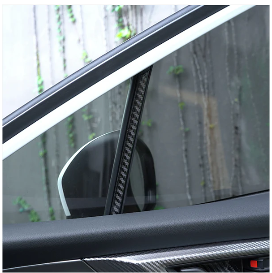 JDMuscle [22-25 WRX] P&S Series Carbon Fiber Interior Window Trim Covers 4 PC image 1