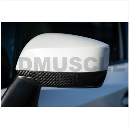 JDMuscle [15-21 WRX/STI] Tanso Dry Carbon Fiber Side Mirror Lower Trim Covers image 1