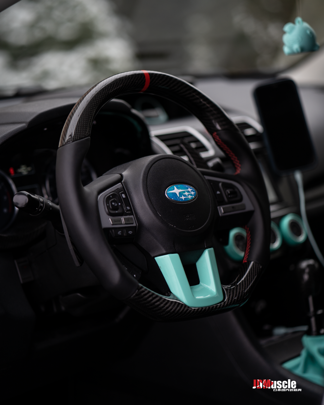 JDMuscle Custom Carbon Fiber Steering Wheel for 2016-2017 Subaru Crosstrek XV image 0