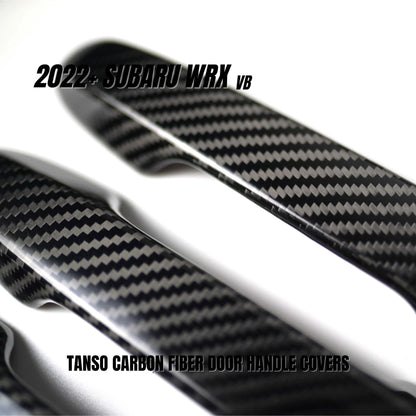 JDMuscle [22-25 WRX] Tanso Dry Carbon Fiber Door Handle Covers w/ Gloss Finish