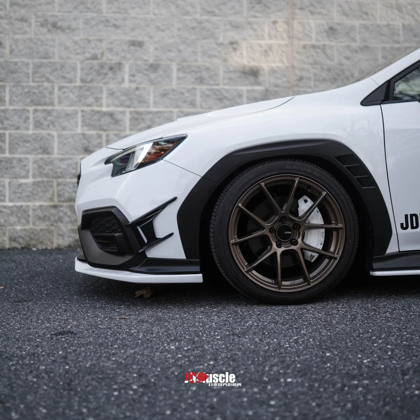 JDMuscle [22-25 WRX] Canards V2 - Paint Matched / Gloss Black / ABS