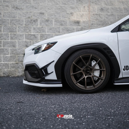 JDMuscle [22-25 WRX] Canards V2 - Paint Matched / Gloss Black / ABS