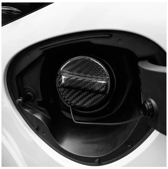 JDMuscle [22-25 WRX] / 22+BRZ / GR86 Tanso Dry Carbon Fiber Fuel Cap Cover image 0