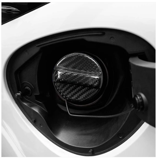 JDMuscle [22-25 WRX] / 22+BRZ / GR86 Tanso Dry Carbon Fiber Fuel Cap Cover image 0