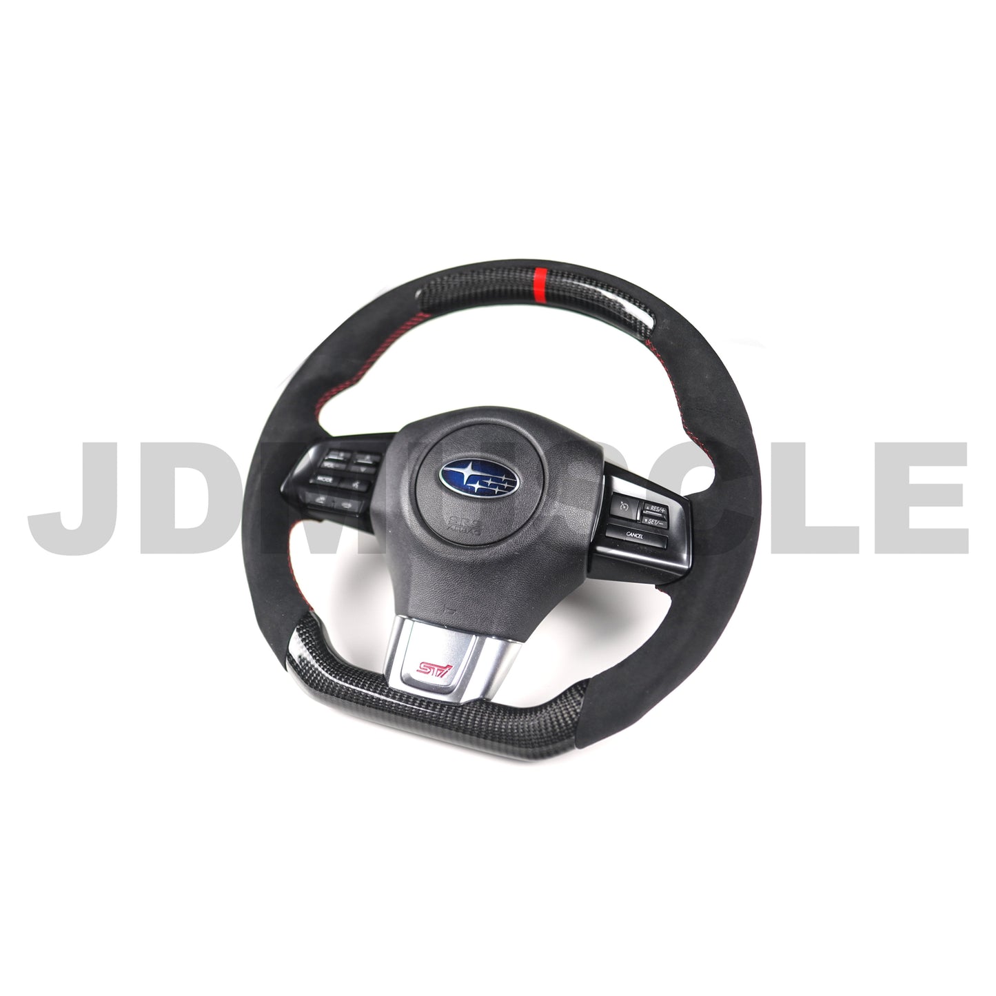 JDMuscle Carbon Fiber Racer Spec Steering Wheel for 2015+ WRX/STI image 0