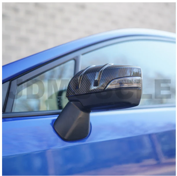 JDMuscle Tanso R2 Style Carbon Fiber Side Mirror Covers/Replacement with Turn Si image 7