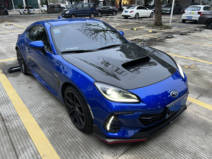 JDMuscle 22+BRZ/GR86 Tanso Carbon Fiber Hood - STI style image 7
