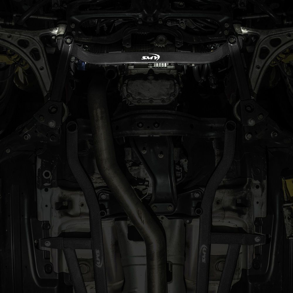 SMY Front Lower Arm Power Brace Bar Gloss Black 2015-2021 STI image 2