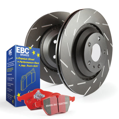 EBC S4K Redstuff Brake Pad and Slotted Rotor Front Kit