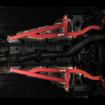 SMY Center Floor Power Brace Kit Wrinkle Black 2008-2021 WRX / STI image 3