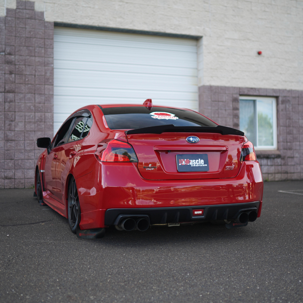 JDMuscle [15-21 WRX/STI] Carbon Fiber Trunk Duck Bill V5 image 0