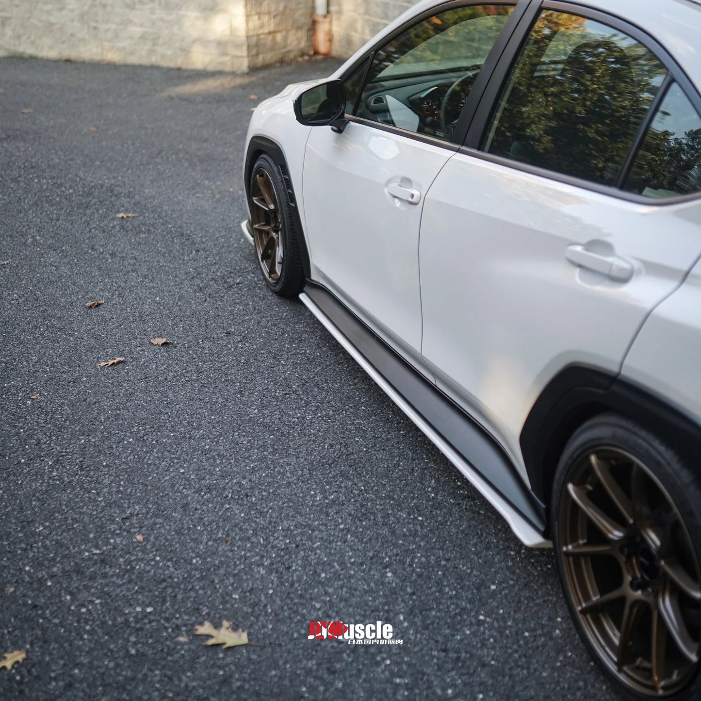 JDMuscle [22-25 WRX] STI Style Side Skirts-Paint Matched / Gloss Black
