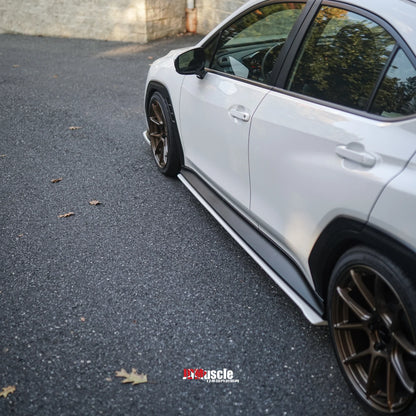 JDMuscle [22-25 WRX] STI Style Side Skirts-Paint Matched / Gloss Black