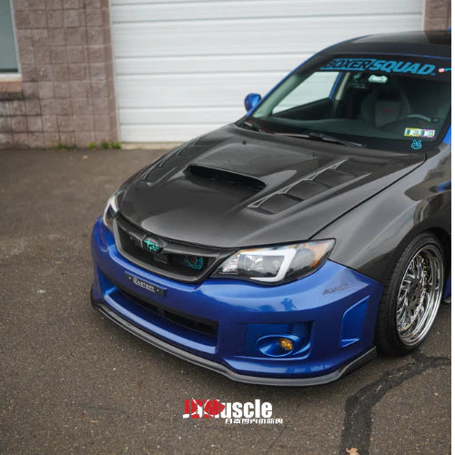 JDMuscle [08-14 WRX/STI] Carbon Fiber Hood V3 w/ Heat Extract