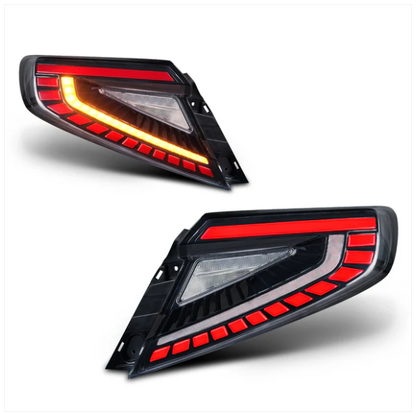JDMuscle [22-25 WRX] LED Tail Lights Version ARK Smoked/Red Bar image 2