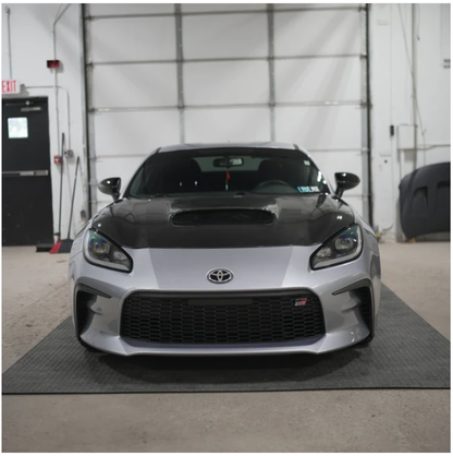 JDMuscle 22+BRZ/GR86 Tanso Carbon Fiber Hood - STI style image 5
