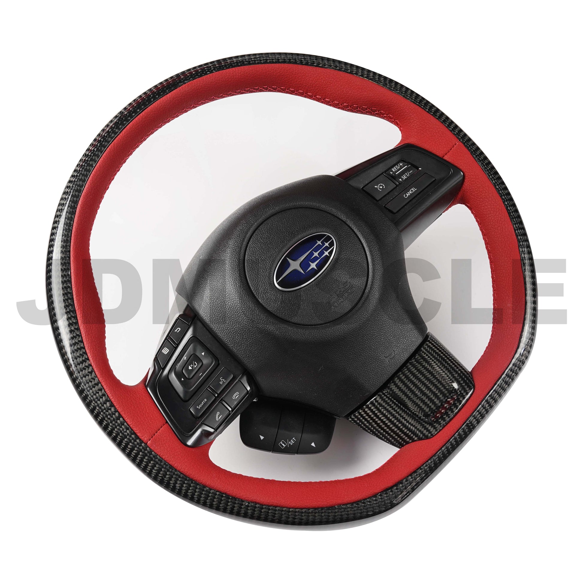 JDMuscle LUX Series Carbon Fiber Steering Wheel for 2015+ WRX/STI image 0