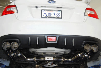 Invidia 11-21 Subaru WRX/STI Sedan Gemini R400 Single Layer Black tip Cat-back Exhaust