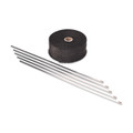 IAG Performance 2" x 50' Fiberglass Header Wrap with Ties (Black)