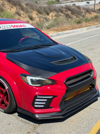 JDMuscle 15-21 WRX/STI w/ FMIC Tanso Carbon Fiber Hood V3 Scoopless