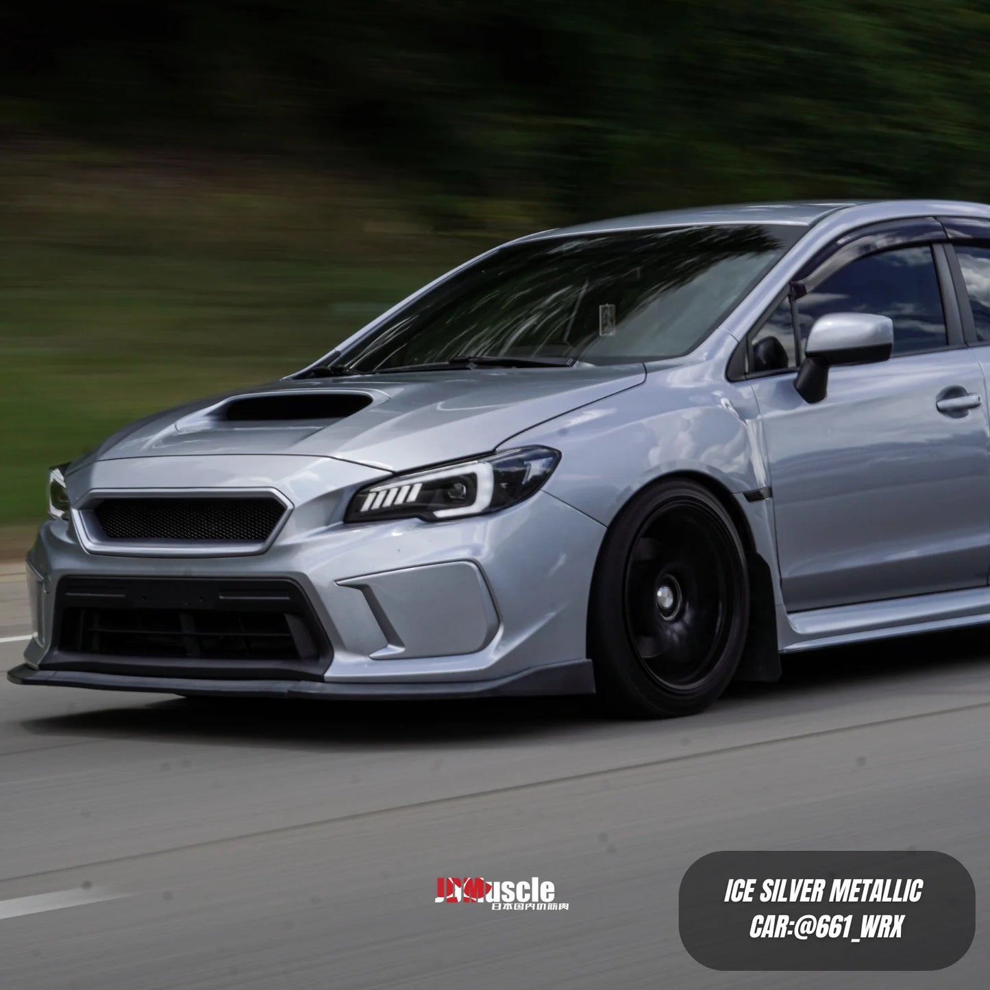 JDMuscle [18-21 WRX/STI] CS Style V2 Front Bumper Grille-Paint Matched/Gloss Black