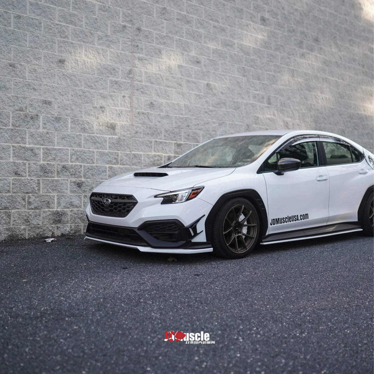 JDMuscle [22-25 WRX] Canards V2 - Paint Matched / Gloss Black / ABS