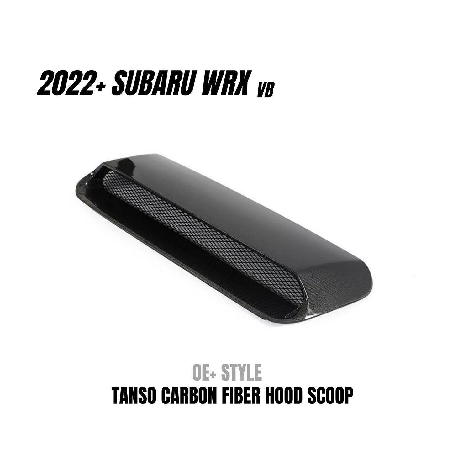 JDMuscle [22-25 WRX] Carbon Fiber Hood Scoop - OE+/ Bulge Style