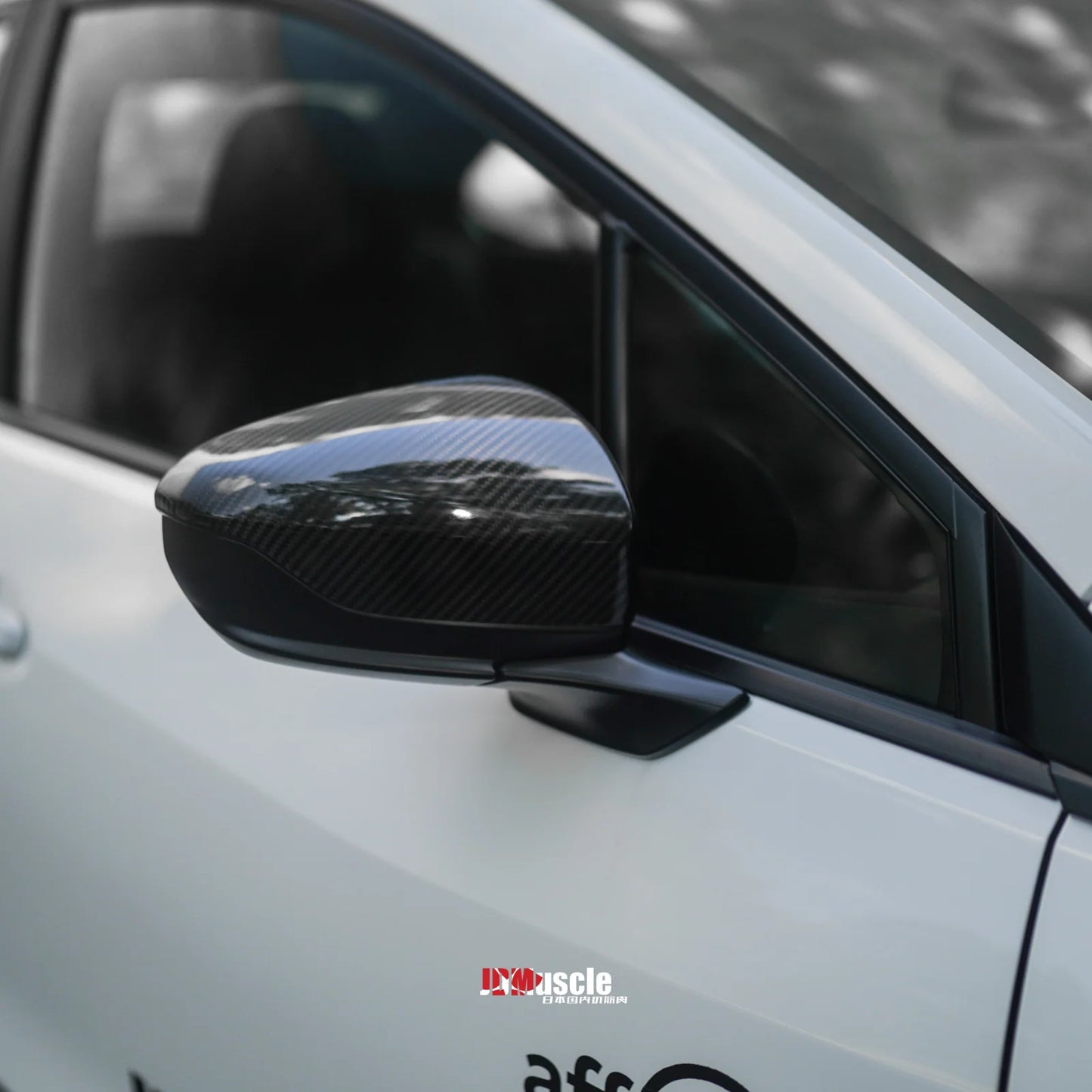 JDMuscle [22-25 WRX] Tanso Dry Carbon Fiber Side Mirror Covers w/ Gloss Finish