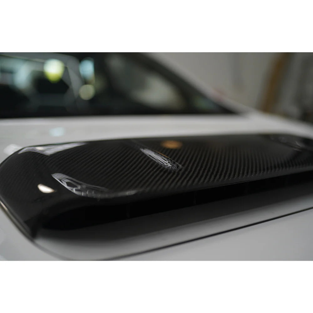 JDMuscle [22-25 WRX] Tanso Carbon Fiber Hood Scoop Cover V1