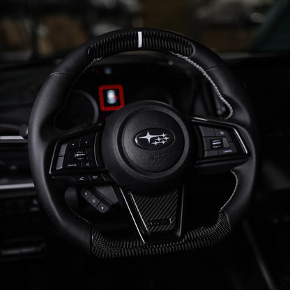 JDMuscle [22-25 WRX] Tanso Carbon Fiber Steering Wheel Lower Trim Cover