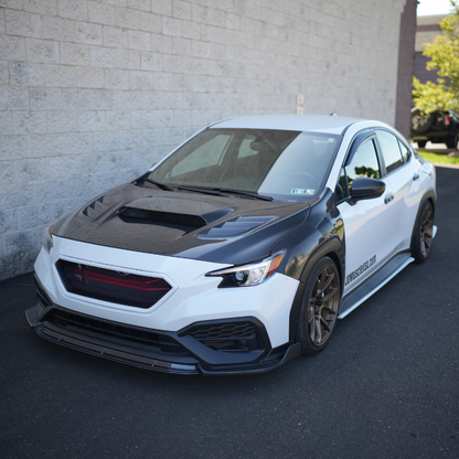 JDMuscle [22-25 WRX] Carbon Fiber Naga Style Front Bumper Lip image 0