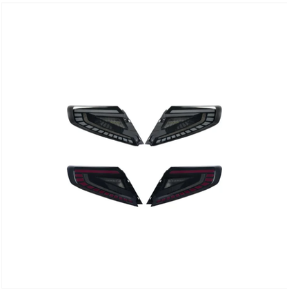 JDMuscle [22-25 WRX] LED Tail Lights Version ARK Smoked/Red Bar image 1