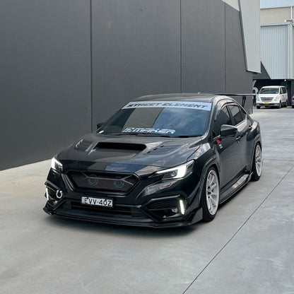 JDMuscle [22-25 WRX] Carbon Fiber V2 Front Bumper Lip Forged Carbon Fiber image 1