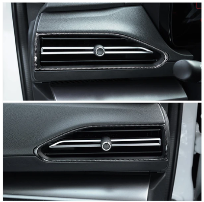 JDMuscle [22-25 WRX] P&S Series Carbon Fiber AC Trim Covers 4 PC | Black Carbon image 1