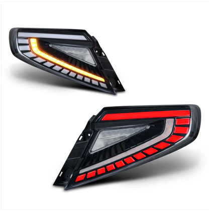 JDMuscle [22-25 WRX] LED Tail Lights Version ARK Smoked/White Bar image 1