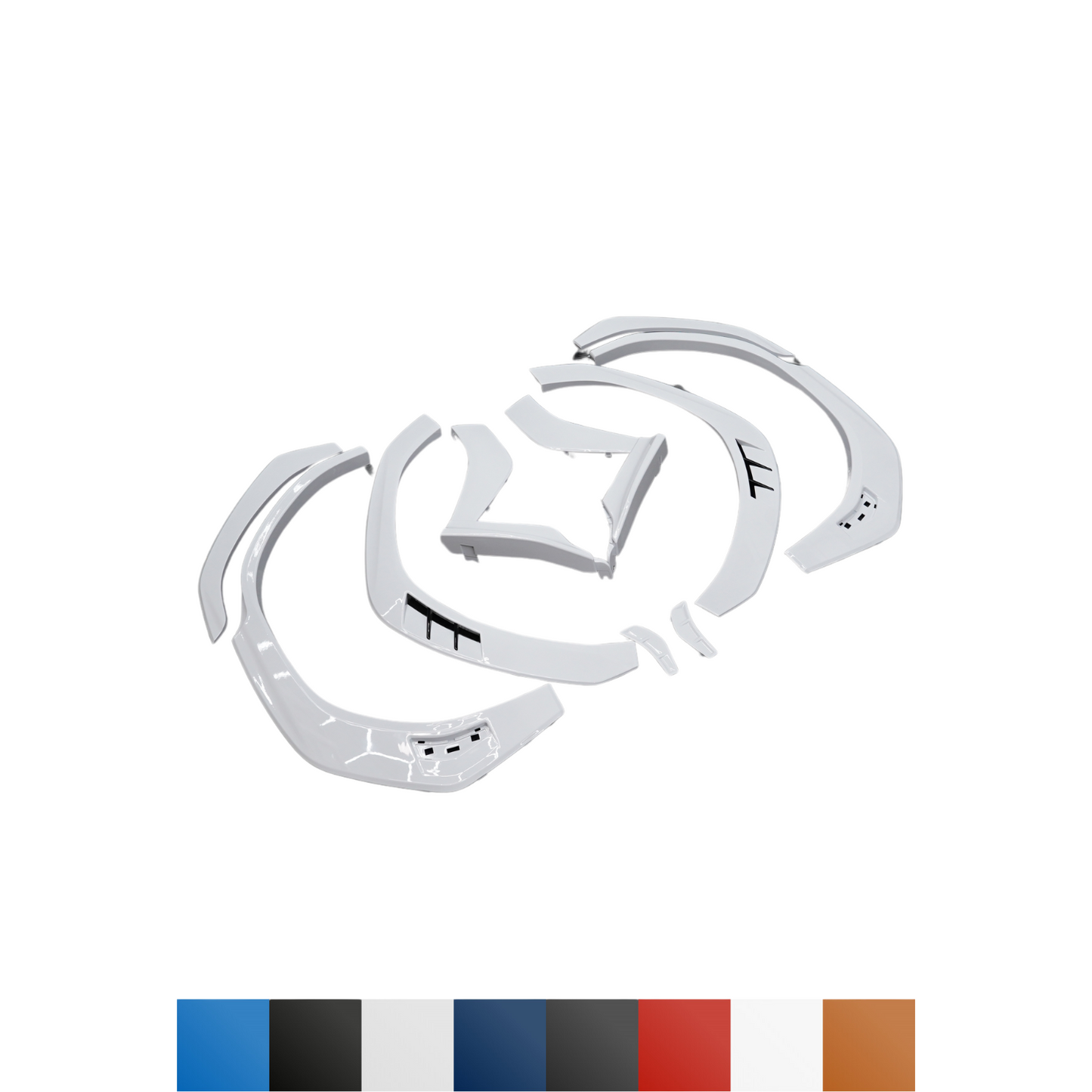 JDMuscle [22-25 WRX] Paint Matched Fender Flares Ice Silver Metallic image 0