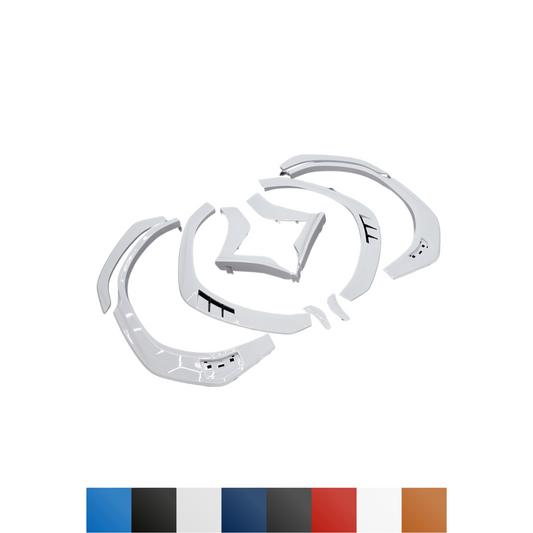 JDMuscle [22-25 WRX] Paint Matched Fender Flares Ice Silver Metallic image 0