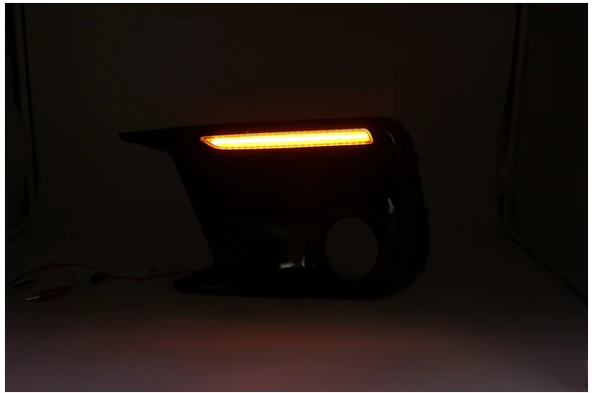 JDMuscle [18-21 WRX/STI] JDM Style Sequential Turn+Drl Bezel w/ Fog Light Cut Ou image 4