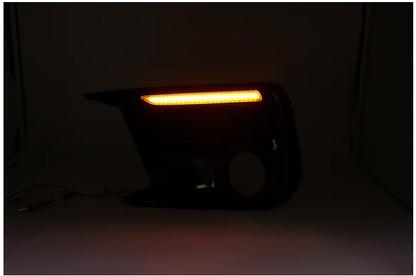 JDMuscle [18-21 WRX/STI] JDM Style Sequential Turn+Drl Bezel w/ Fog Light Cut Ou image 4