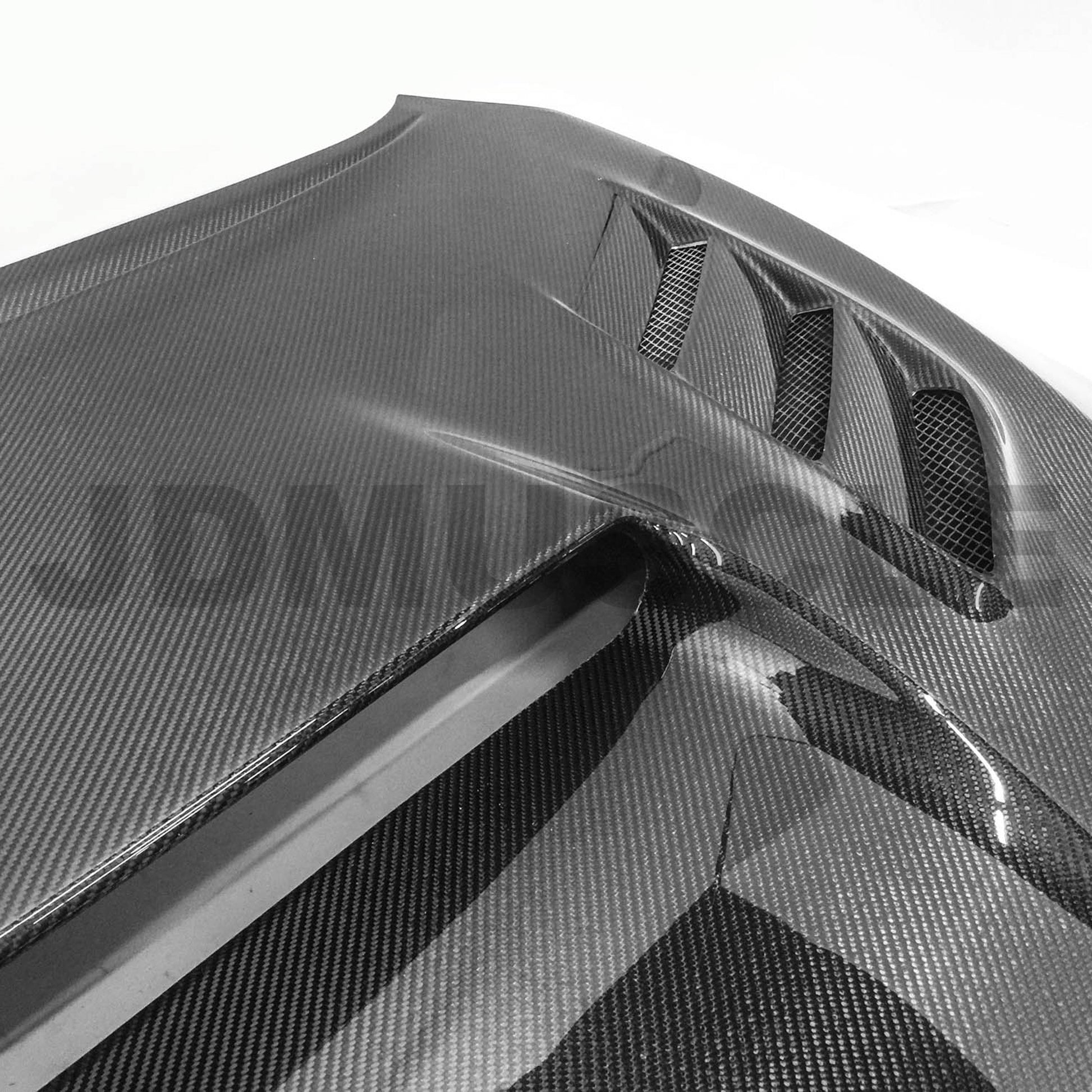 JDMuscle [15-21 WRX/STI] Carbon Fiber Hood V2 w/ Heat Extract image 0