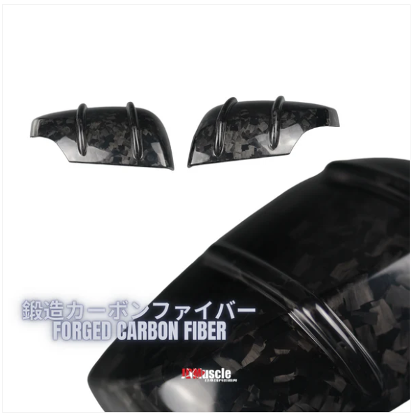 JDMuscle [15-21 WRX/STI] Tanso RAR Style CF Side Mirror Covers - Forged CF image 0
