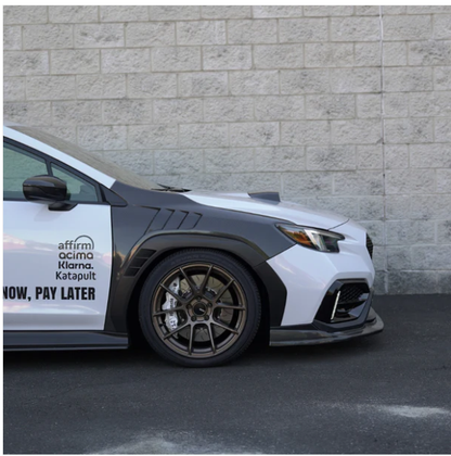 JDMuscle [22-25 WRX] GC8 Style Version 2 Tanso Carbon Fiber Hood Scoop image 7