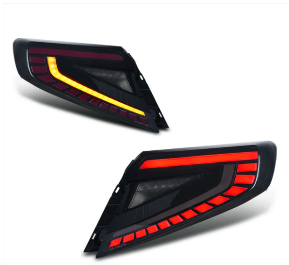 JDMuscle [22-25 WRX] LED Tail Lights Version ARK Smoked/Red Bar image 3