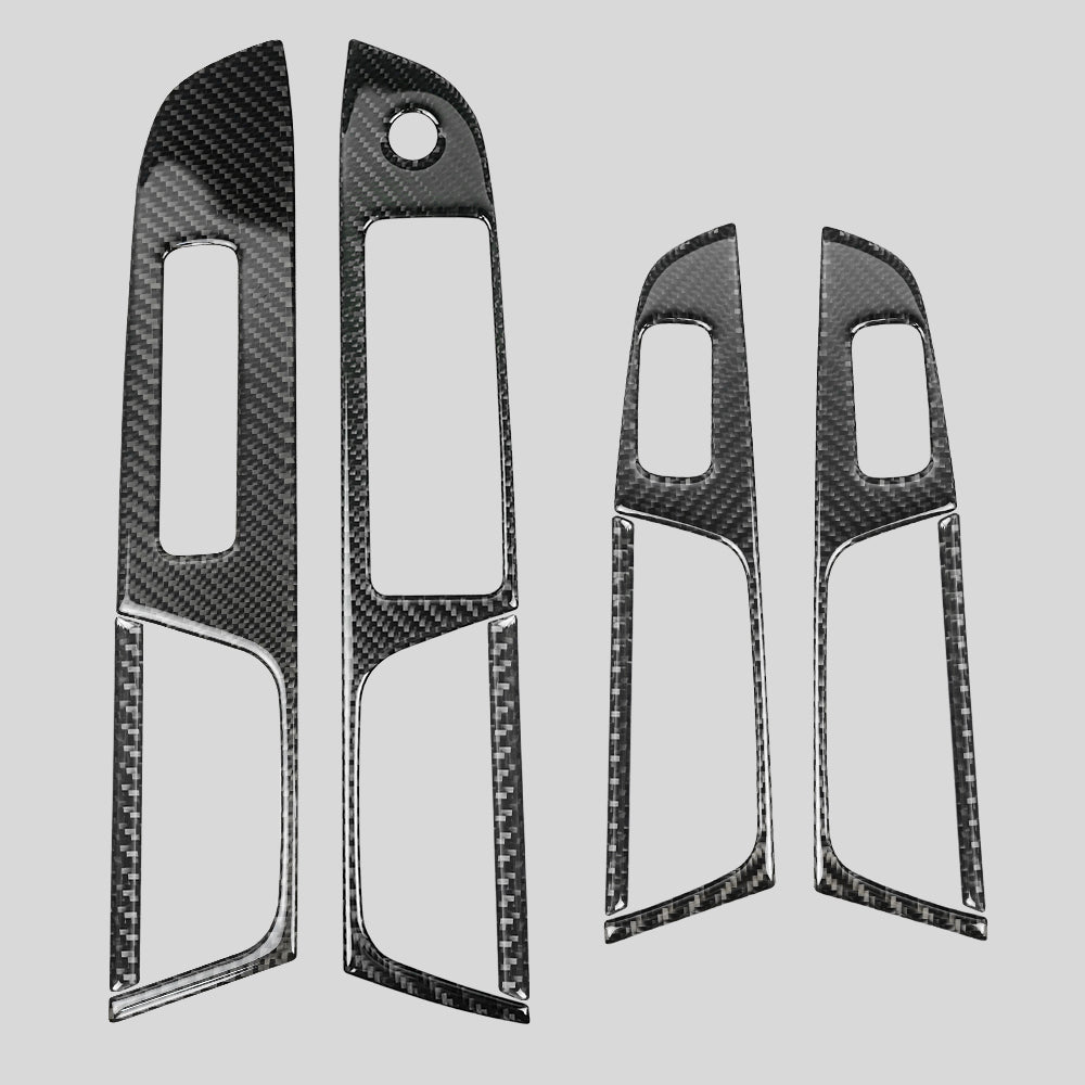 JDMuscle [18-21 WRX/STI] P&S Series Carbon Fiber Front Door Switch Panel and Rea image 0