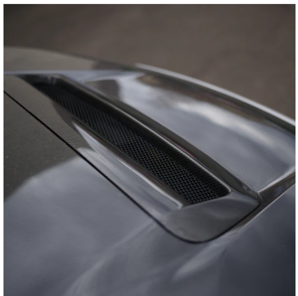 JDMuscle [22-25 WRX] Carbon Fiber FMIC Reverse Hood Scoop image 5