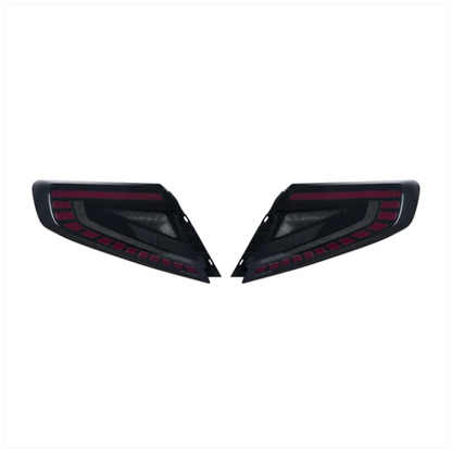 JDMuscle [22-25 WRX] LED Tail Lights Version ARK Smoked/Red Bar image 0