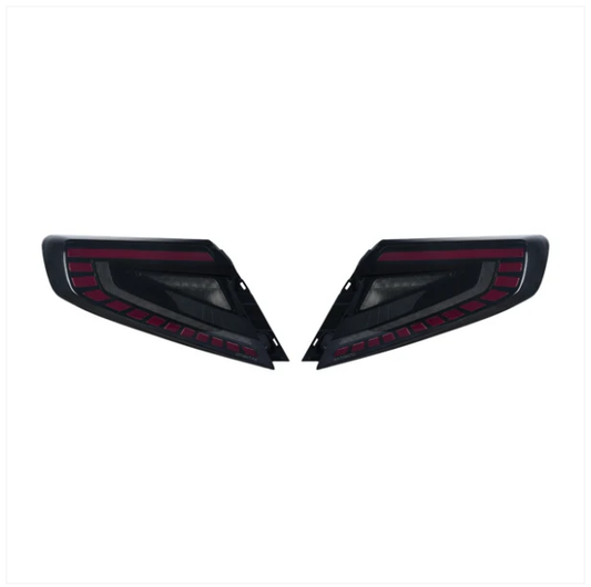 JDMuscle [22-25 WRX] LED Tail Lights Version ARK Smoked/Red Bar image 0